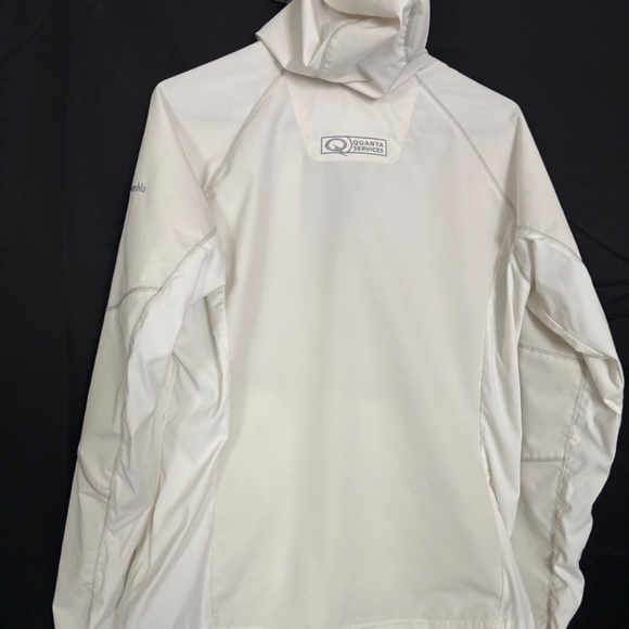 Women's Columbia White Omni Shield Packable Rain Track Jacket Size Large - Picture 6 of 8